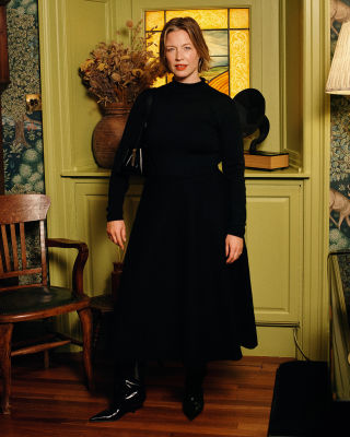 Tait Collared Jumper in Black.